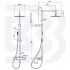 Miscelatore monocomando esterno doccia, completo di colonna doccia, soffione inox ø 250 mm e kit doccia